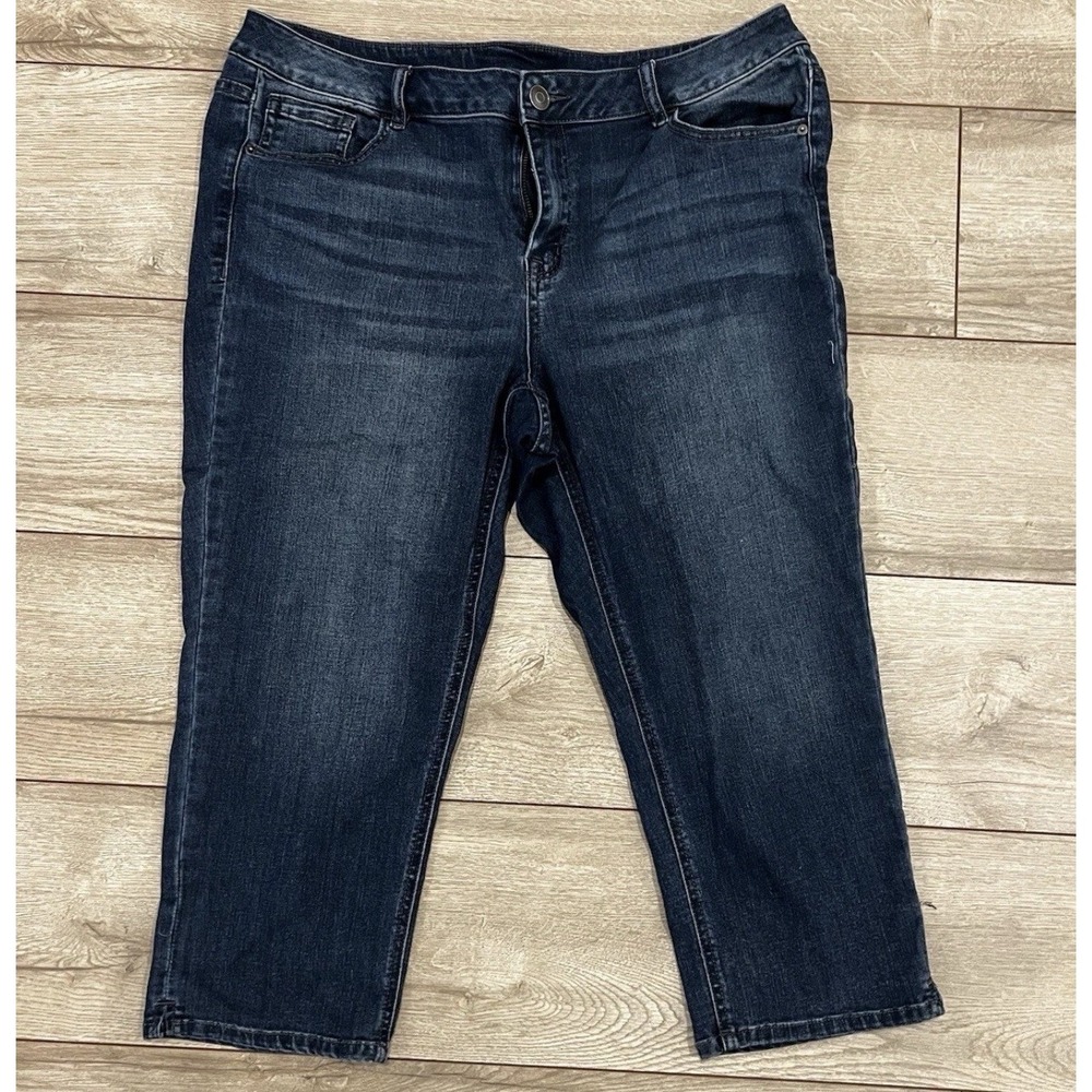 Lane Bryant Venezia Jeans Womens Sz 18W Blue Straight Leg Denim Cotton Stretch